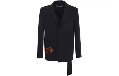 OFF-WHITE Graf Coupe' Strap Rel single-breasted blazer