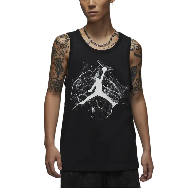 Jordan T Shirts Men's Black Crew Neck Moderate
