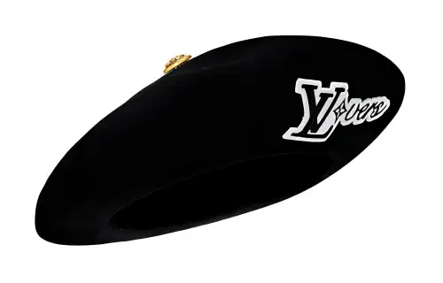 LOUIS VUITTON Sheep Wool Berets Men's Black