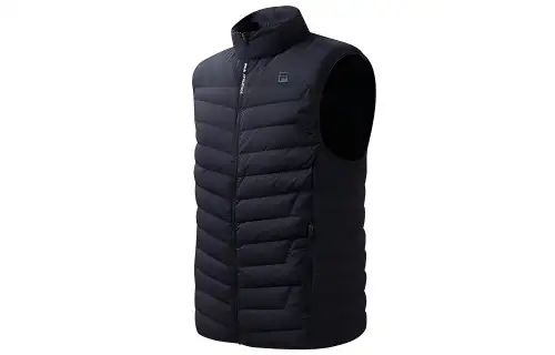 FILA Down Vests Men's Royal Blue Stand Collar Moderate