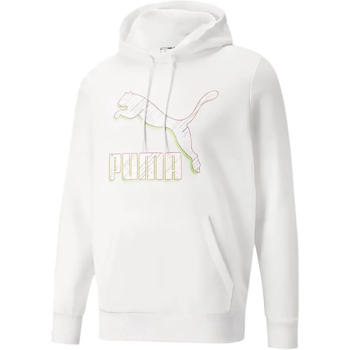 PUMA Sweatshirts Men's White Hooded Moderate Regular