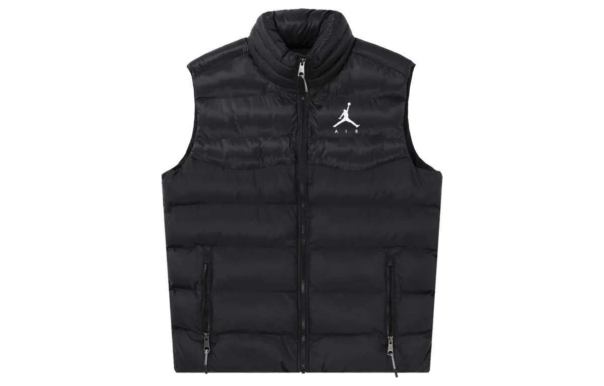 Jordan Jumpman Men's Logo Print Zip-Up Puffer Vest Black