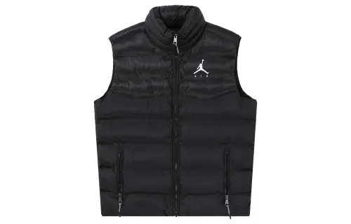 Jordan Jumpman Men's Logo Print Zip-Up Puffer Vest Black
