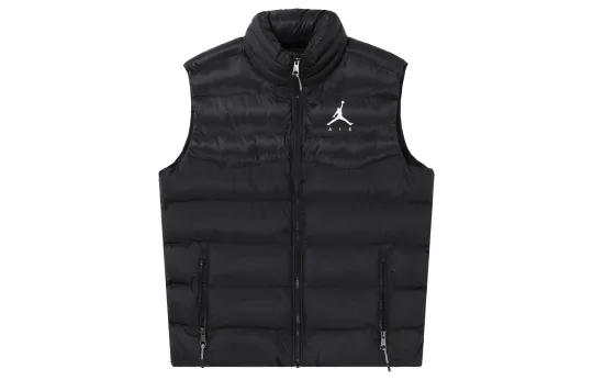 Jordan Jumpman Men's Logo Print Zip-Up Puffer Vest Black