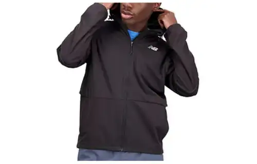New Balance Jackets Men's Black Hooded Moderate Other