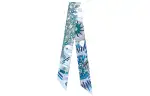 HERMES Twilly Scarves Unisex Light Blue
