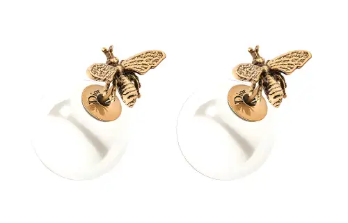 DIOR Stud Earrings Women's White