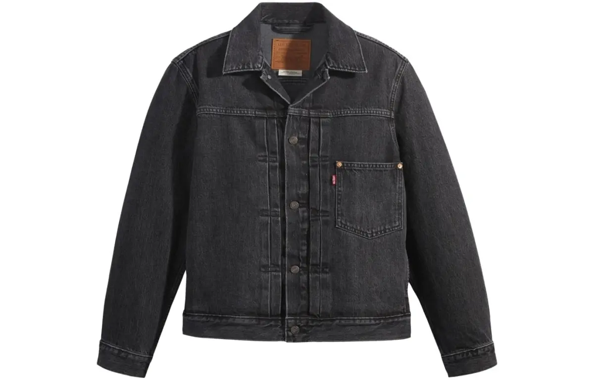 Levi's Denim Jackets Men's Gray Black Lapel Moderate Other