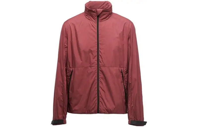 PRADA Jackets Men's Fuchsia Stand Collar Moderate Other