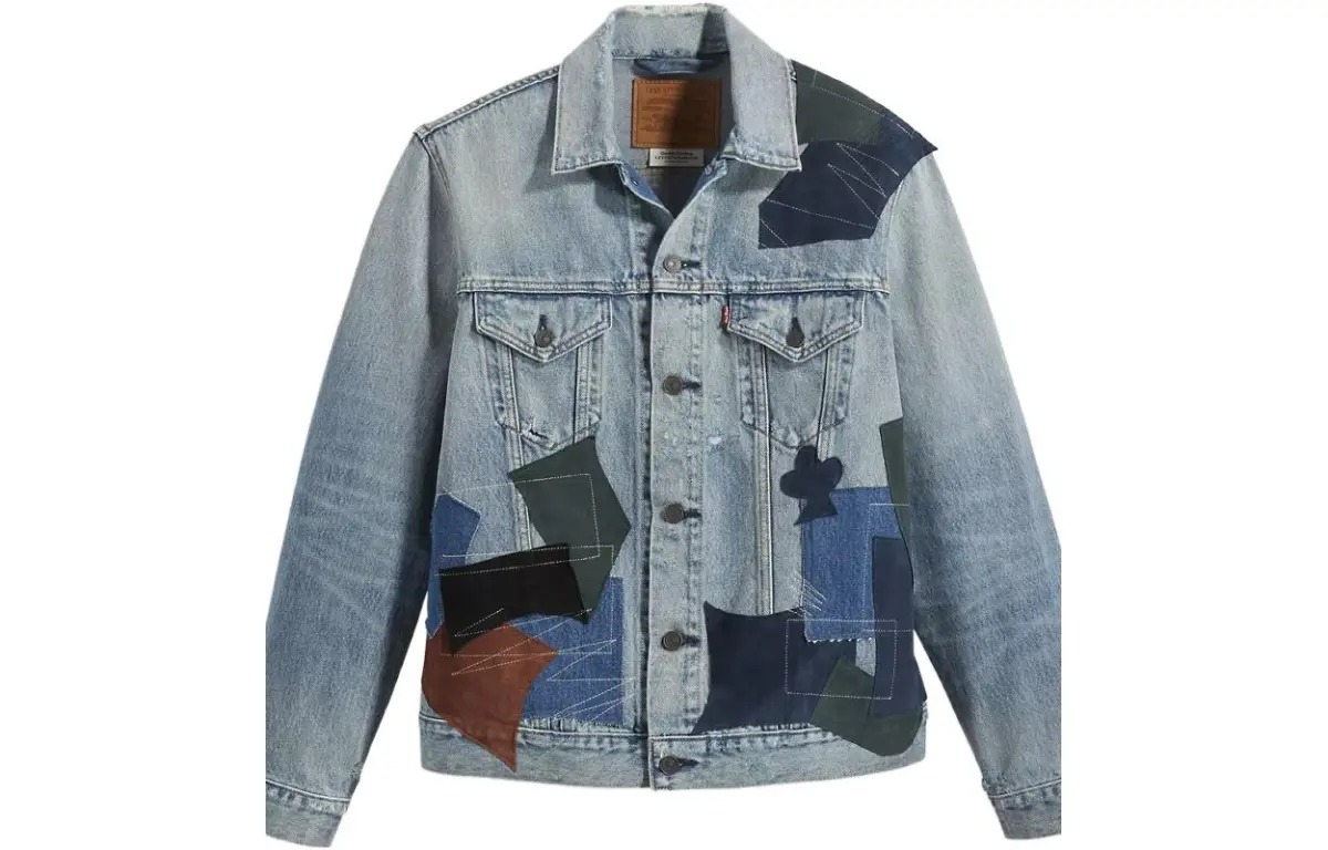 Levi's Denim Jackets Men's Blue Lapel Moderate Straight Fit