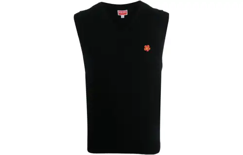 Kenzo logo-appliqué knitted vest