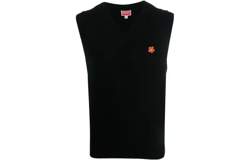 Kenzo logo-appliqué knitted vest