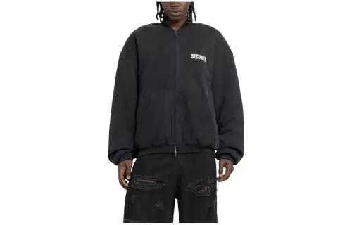 Vetements slogan-print cotton bomber jacket