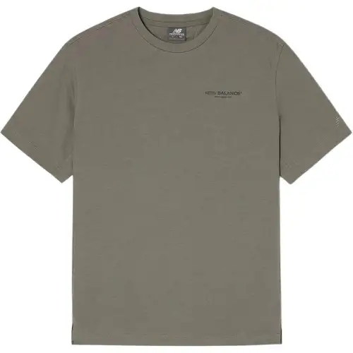 New Balance FROZENSEMI Over FIT T Shirt Men's Gray Khaki