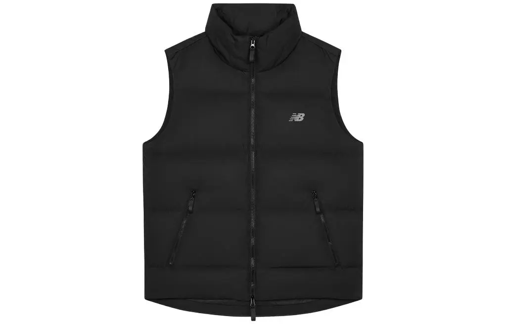 New Balance Sports Life Collection Down Vests Unisex Black Stand Collar Moderate Other