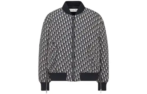 DIOR Jackets Men's Blue Baseball Collar Moderate Other