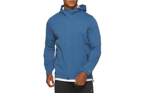 ASICS Jackets Men's Blue Hooded Moderate Other