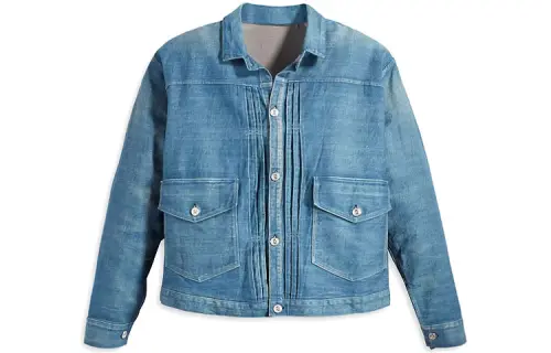 Levis Denim Jackets Men's Blue Lapel Moderate Straight Fit