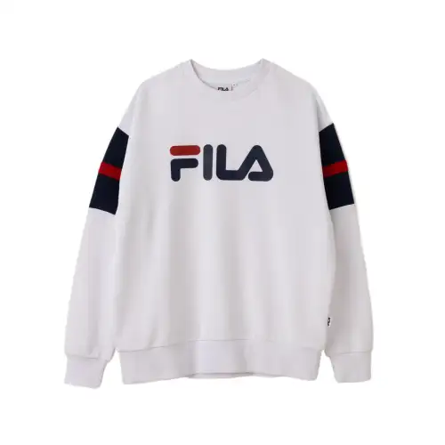 FILA Sweatshirts Men's White Crew Neck Moderate Regular