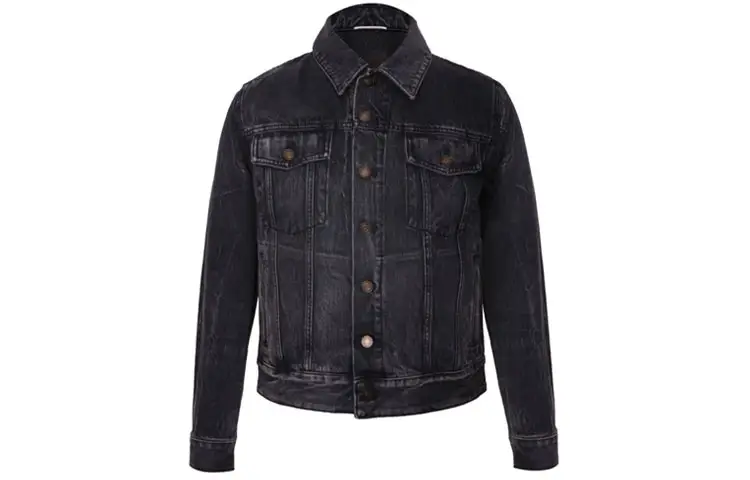 SAINT LAURENT Denim Jackets Men's Black Lapel Moderate Other