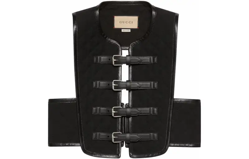 GUCCI Quilted Gabardine Gilet