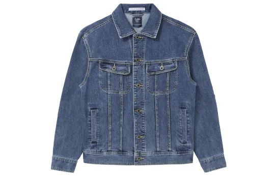 Lee Denim Jacket Men's Medium Dark Blue