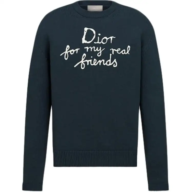 DIOR Homme Logo Detailed Crewneck Knitted Jumper