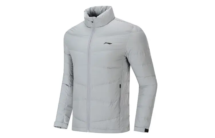 Li Ning Down Jacket Men's Snow Gray