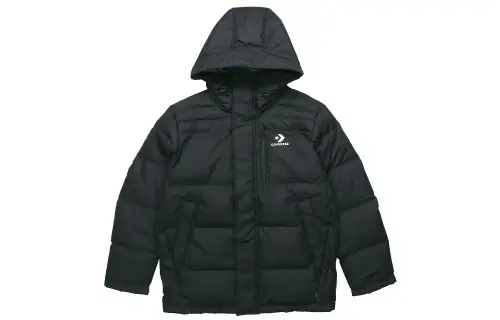 Converse Down Jackets Men's Black Hooded Moderate Other
