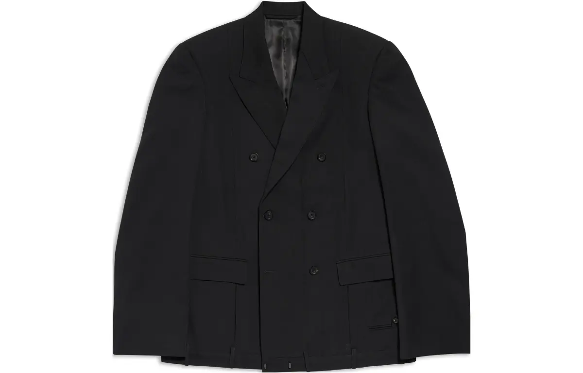 Balenciaga FW23 Business Suit Coat Loose Fit Unisex Black
