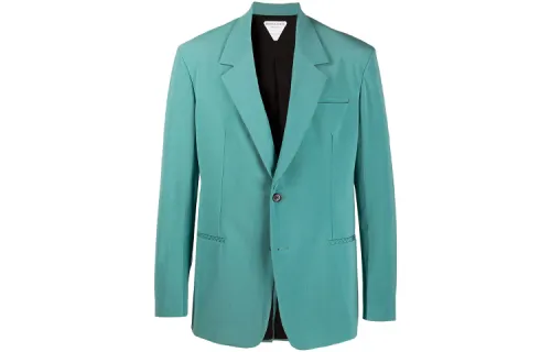 Bottega Veneta FW21 Business Suit Coat Men's Blue Green