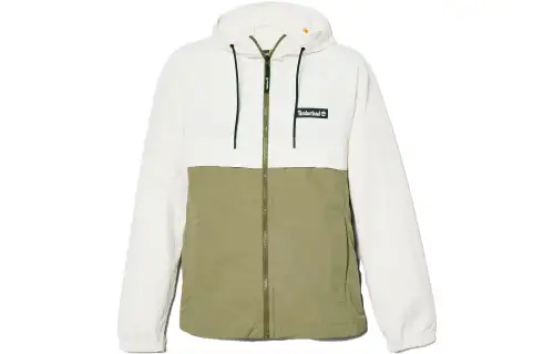 Timberland Jackets Unisex White Green Patchwork Hooded Moderate Other
