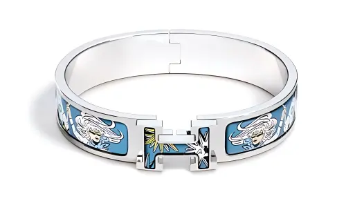 HERMES Clic H Bangles Women's Silver