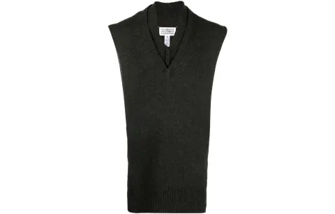 Maison Margiela Vests Unisex Black Moderate