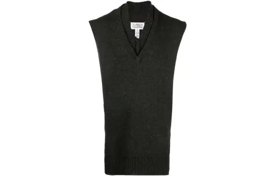 Maison Margiela Vests Unisex Black Moderate