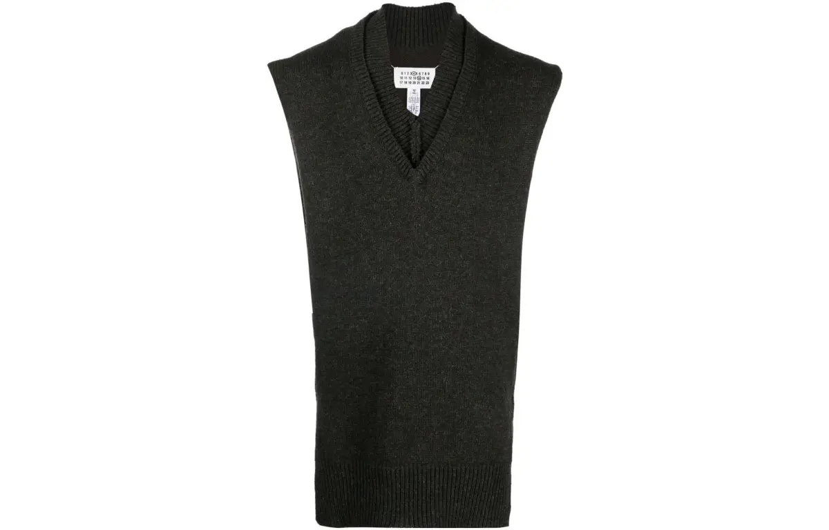 Maison Margiela Vests Unisex Black Moderate