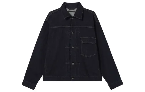 UNIQLO Denim Jacket Unisex Deep Sea Blue