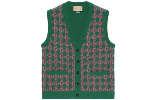 GUCCI X Harry Styles Co branded FW22 Vest Unisex Green