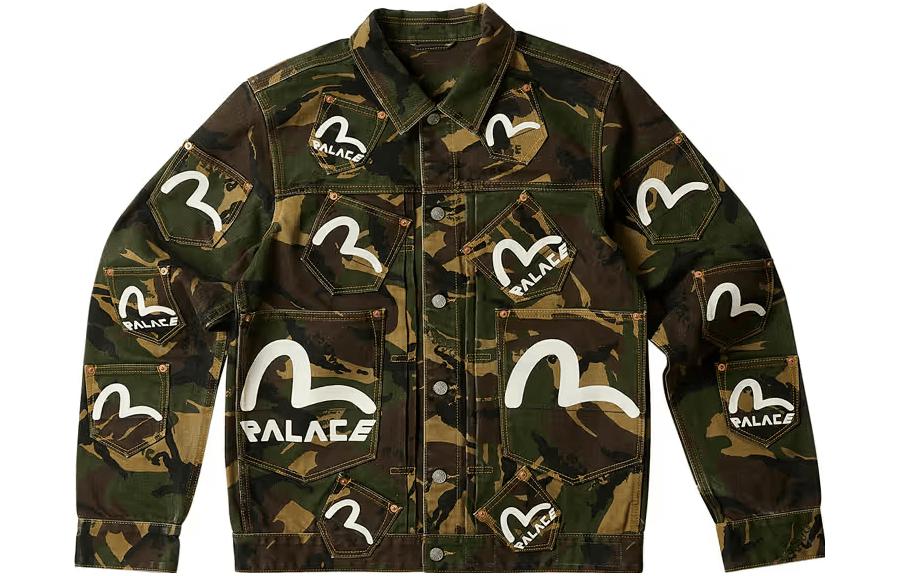 Куртка PALACE x EVISU (зеленый камуфляж)