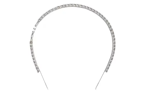 MIU MIU Crystal Headbands Women's Silver