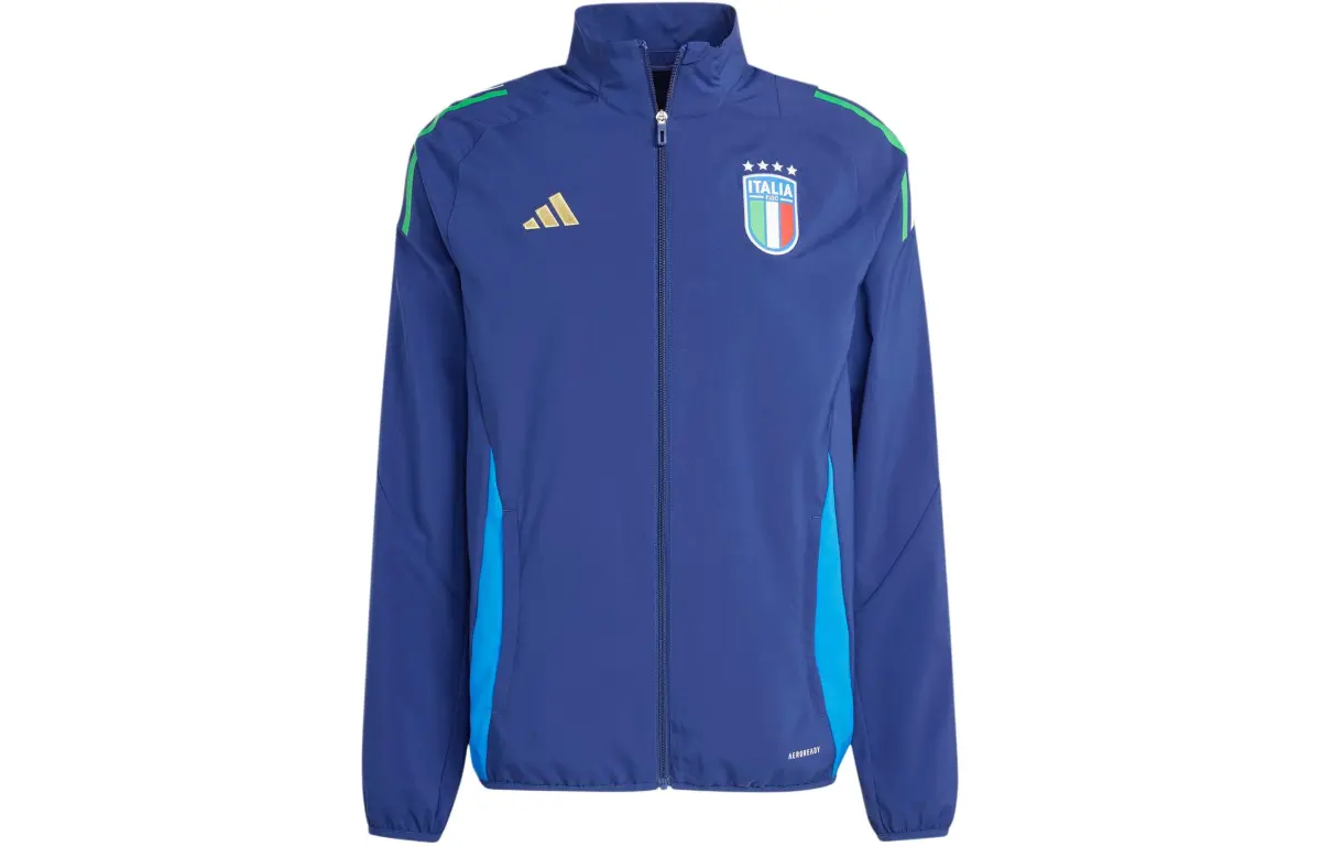 Adidas Tiro 24 ITALYCOMPETITION PRESENTATION Retro Sports Stand Collar Jackets Men's Midnight Blue