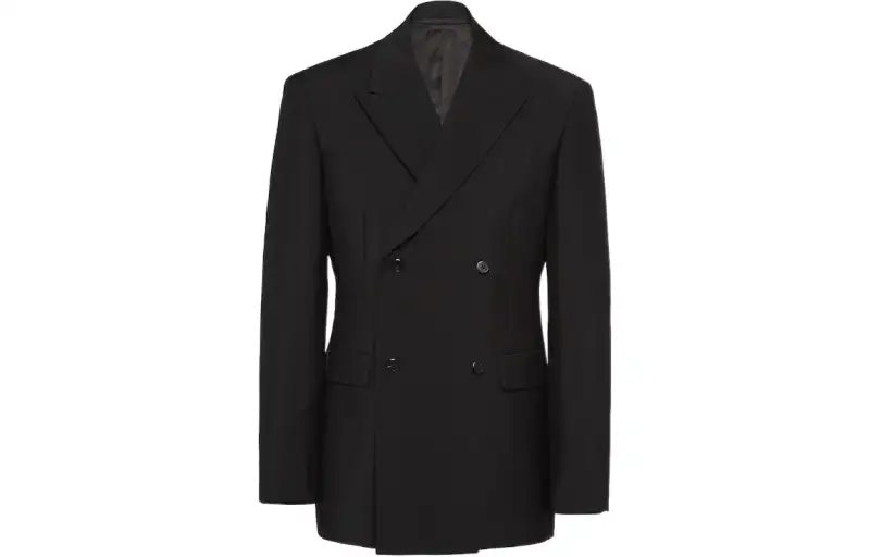 【Previous Season】double-breasted mohair-wool blazer