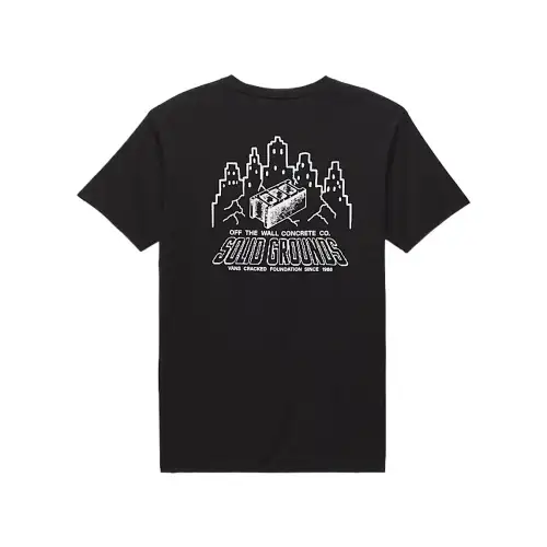 Vans T Shirts Men's Black Crew Neck Moderate Straight Fit