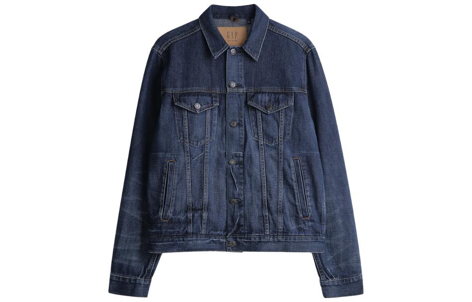 GAP Denim Jackets Men's Blue Lapel Moderate Other