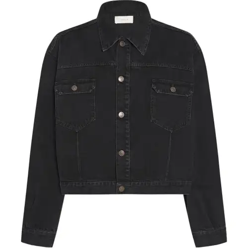 THE ROW Denim Jackets Men's Black Lapel Moderate Other