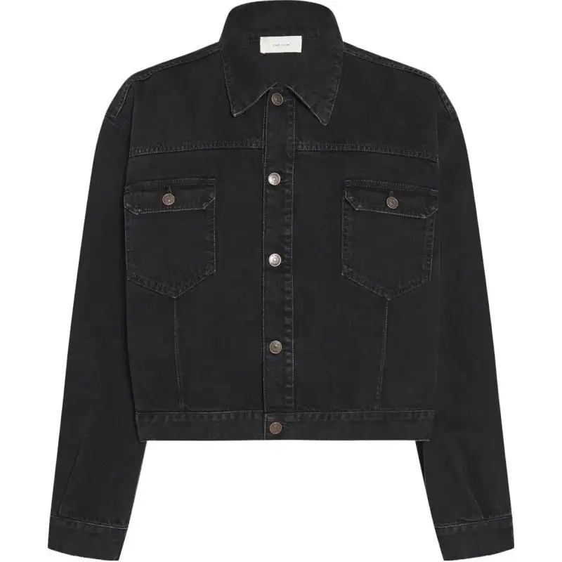 THE ROW Denim Jackets Men's Black Lapel Moderate Other