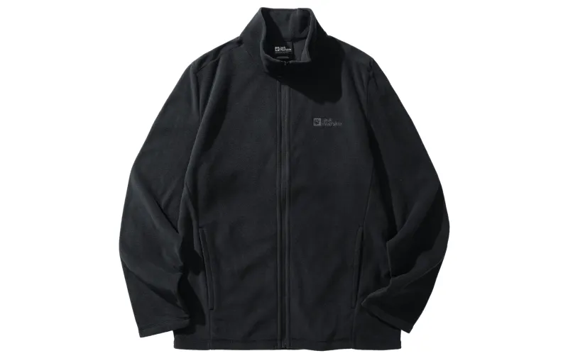 Jack Wolfskin TAUNUS treasure solid color outdoor stand collar running training casual warm jacket windproof fleece jacket for men
