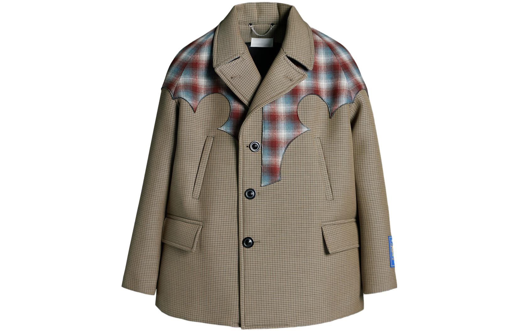 Maison Margiela x Pendleton Décortiqué plaid-check oversize peacoat
