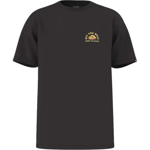 Vans T Shirts Unisex Black Crew Neck Moderate Straight Fit