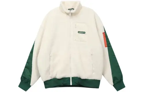 Adidas Originals MR SHERPA Retro Jackets & Coats Men's Japan Version, Yellow White